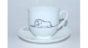 Cup and Saucer pic. Little Prince - Elephant (Boa), Form Lily of the valley